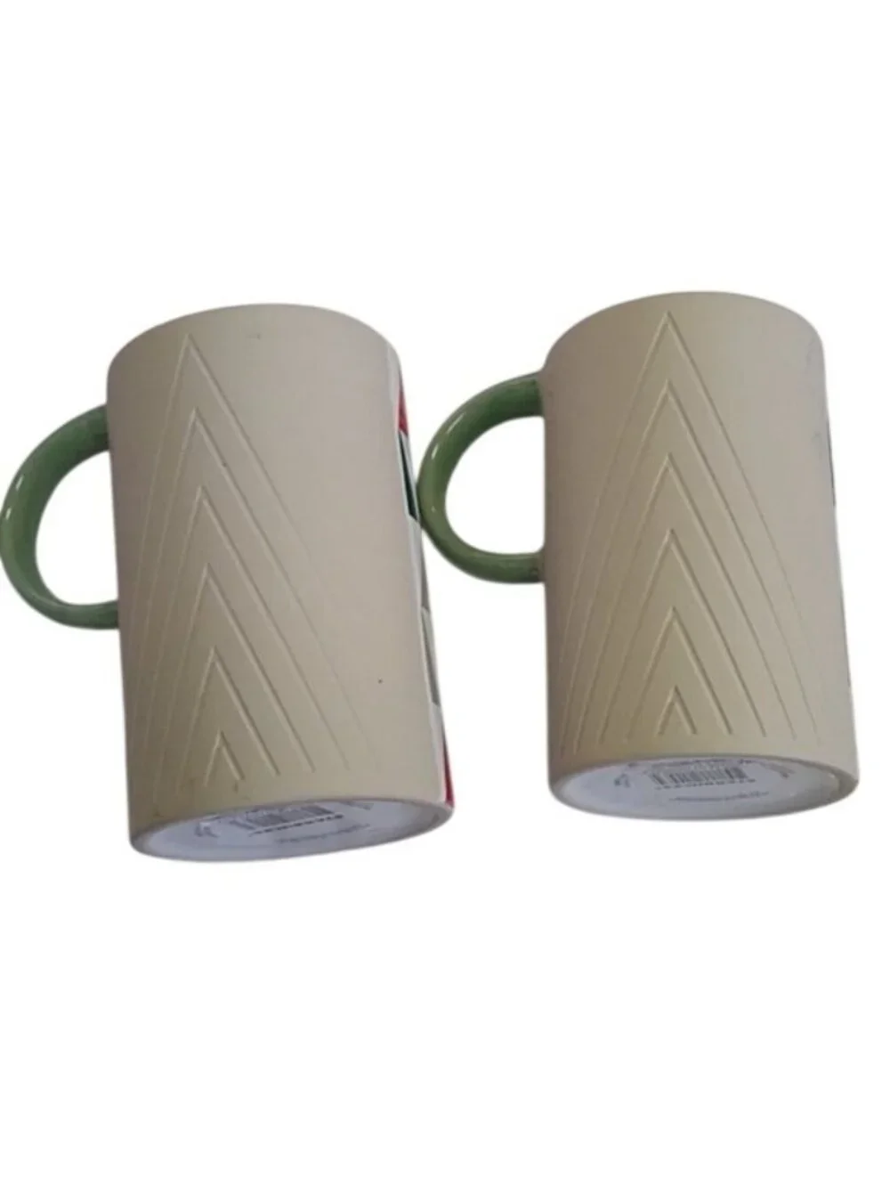 Starbucks Limited Edition Geometric Modernist Christmas Tree Mugs, set of 2